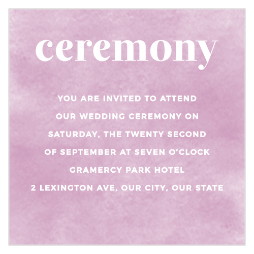 Our Fresh Paint Ceremony Cards are the perfect addition to your wedding invitations.