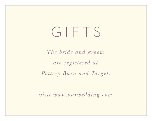 Our Gilded Wreath Registry Cards are an incredible way to tell your loved ones where to search for the perfect wedding gift.