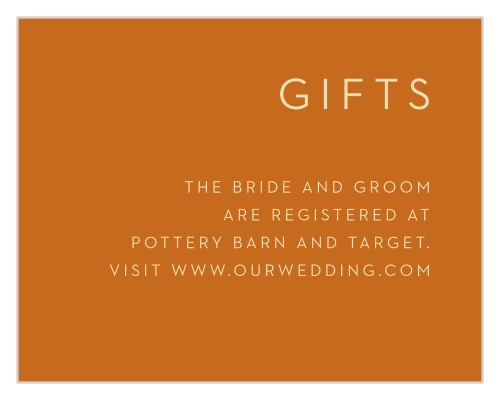 Our Desert Dreams Registry Cards epitomize a deserty, minimalist design. 