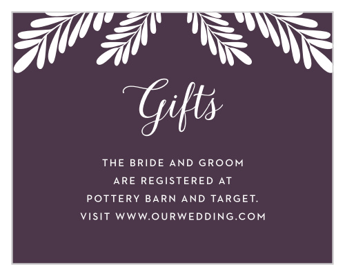 Our Wreath of Love Registry Cards are funky and unique!