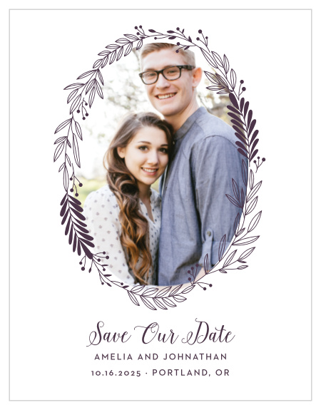 Sending out our Wreath of Love Save-the-Date Magnets is an adorable way to let your friends and family know that your wedding is coming up. 