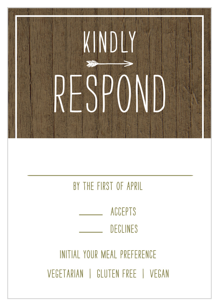 Rustic Union Response Cards