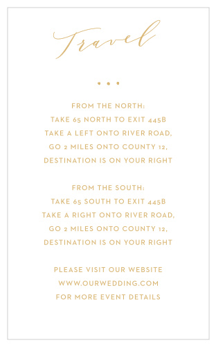 Our Golden Wildflower Direction Cards are simple and easy to read, which is exactly what you want in a directions card!  