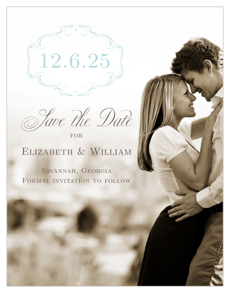 Send out a fully customizable save the date card to get your guests excited for your special day.
