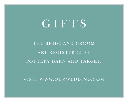 Ensure you start out your new married life with gifts you'll love using our Mauve Medley Registry Cards! 