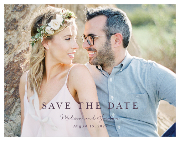 Our Mauve Medley Save-the-Date Magnets are the perfect way to let everyone you love know that you're getting married! 