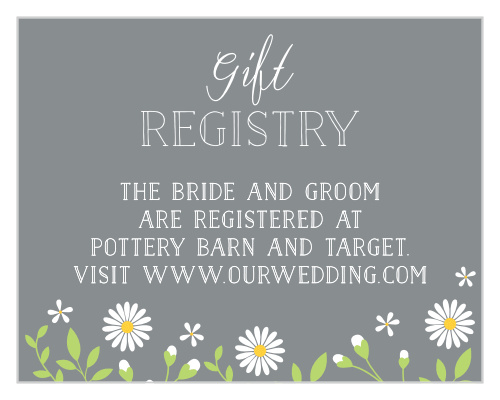 Daisy Frame Registry Cards are the perfect way to get what you want and need!