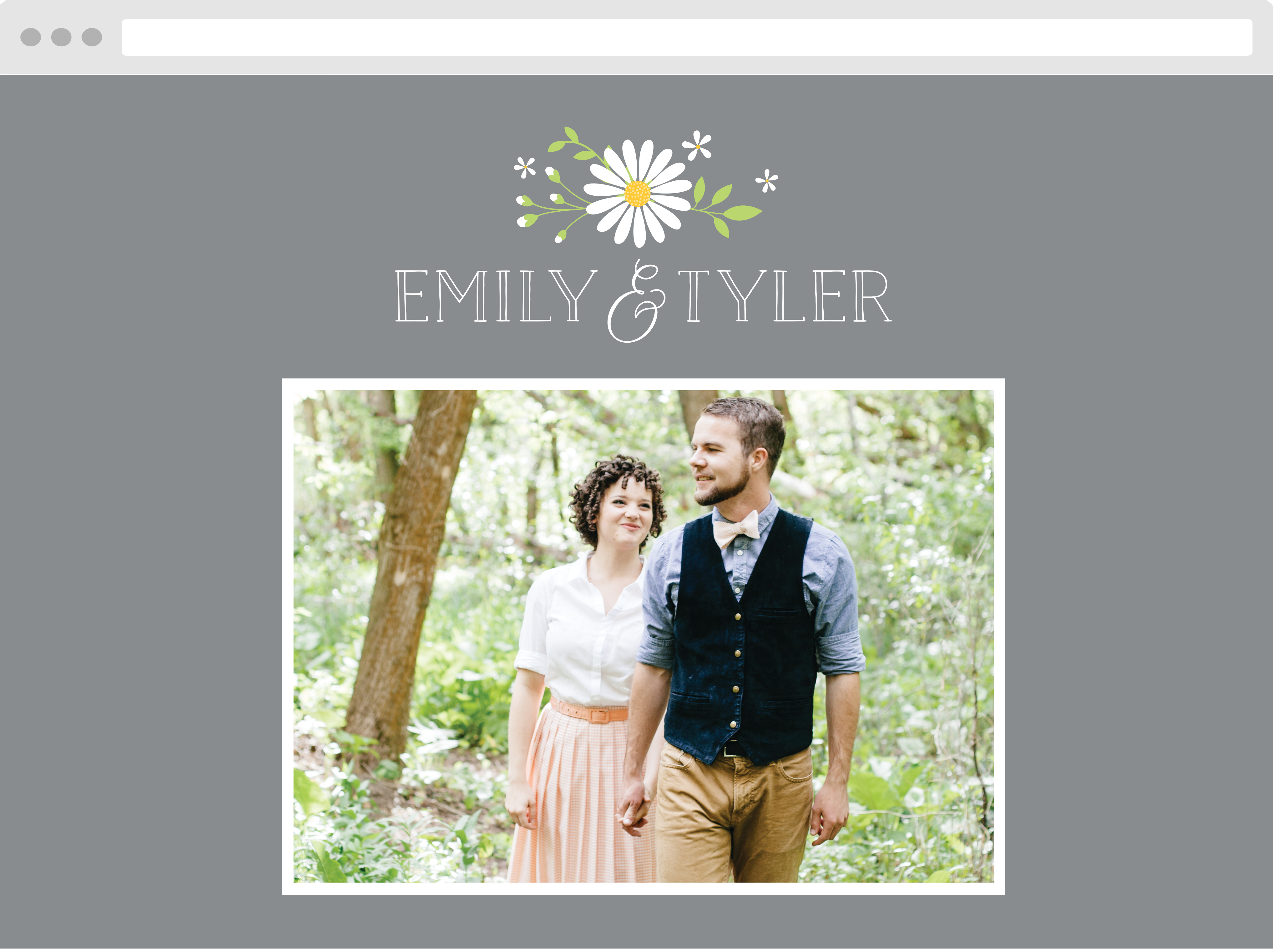 Daisy Frame Wedding Website