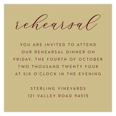 Our Redwood Forest Rehearsal Cards are both simple and stylish! 