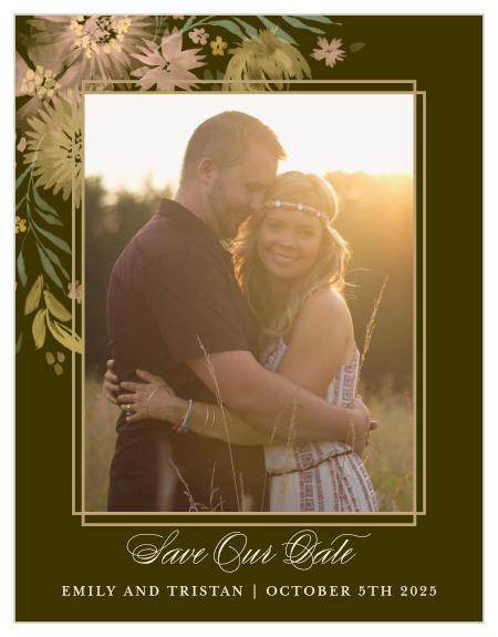 Make sure that your friends and family know about your special day with our Mountain Wildflowers Save-the-Date Cards.