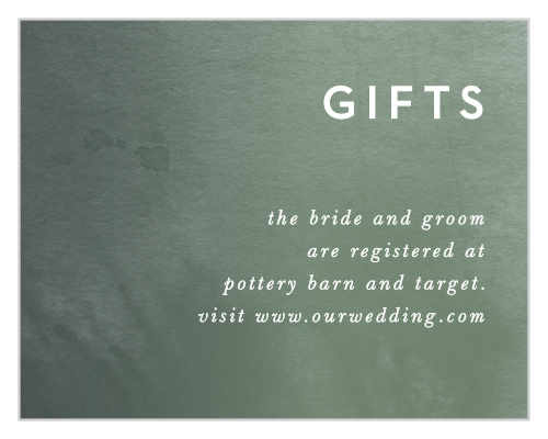 You will love the straightforward, minimalist design of our Forest Watercolor Registry Cards.
