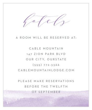 Help your guests have the best stay possible with our Lilac Dip Dye Accommodation Cards.