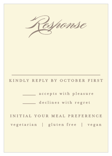 Allow your guests to let you know if they can make it to your big day using our simple, refined Hydrangea Frame Response Cards!
