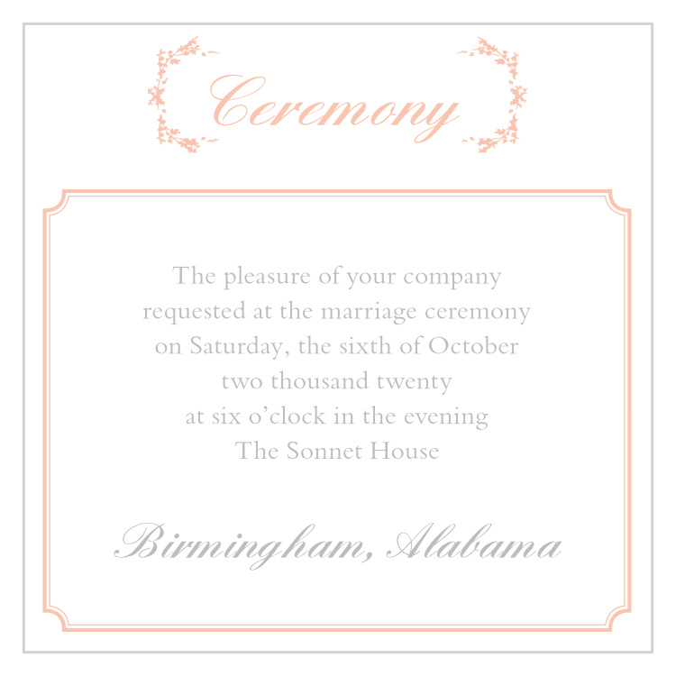 Rustic Wreath Ceremony Cards