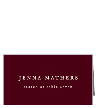 The deep wine color of our Hydrangea Frame Place Cards is striking and memorable! 