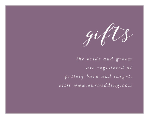 Our Hydrangea Blossoms Registry Cards are simple, yet very elegant.