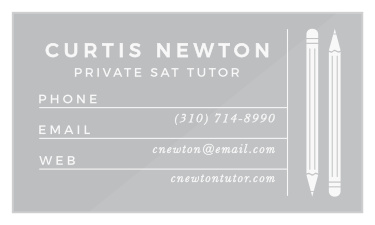 Represent yourself and your tutoring business professionally with our Tutor Pencils Clear Business Cards.