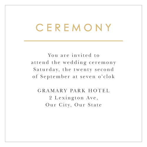 Bring family and friends together to witness your union with our Double Hearts Ceremony Cards.