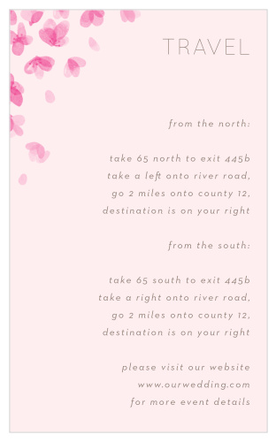 Help your out-of-town guests make it to your wedding venue easily with our Cherry Branch Direction Cards!  