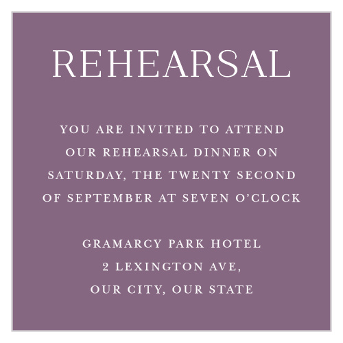 Our Marsala Blooms Rehearsal Cards are a perfect way to let your most important guests know about your rehearsal.