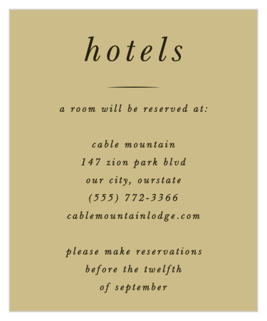 You'll be able to rest easy knowing your guests are comfortable when you send out our Pressed Leaf Accommodation Cards!