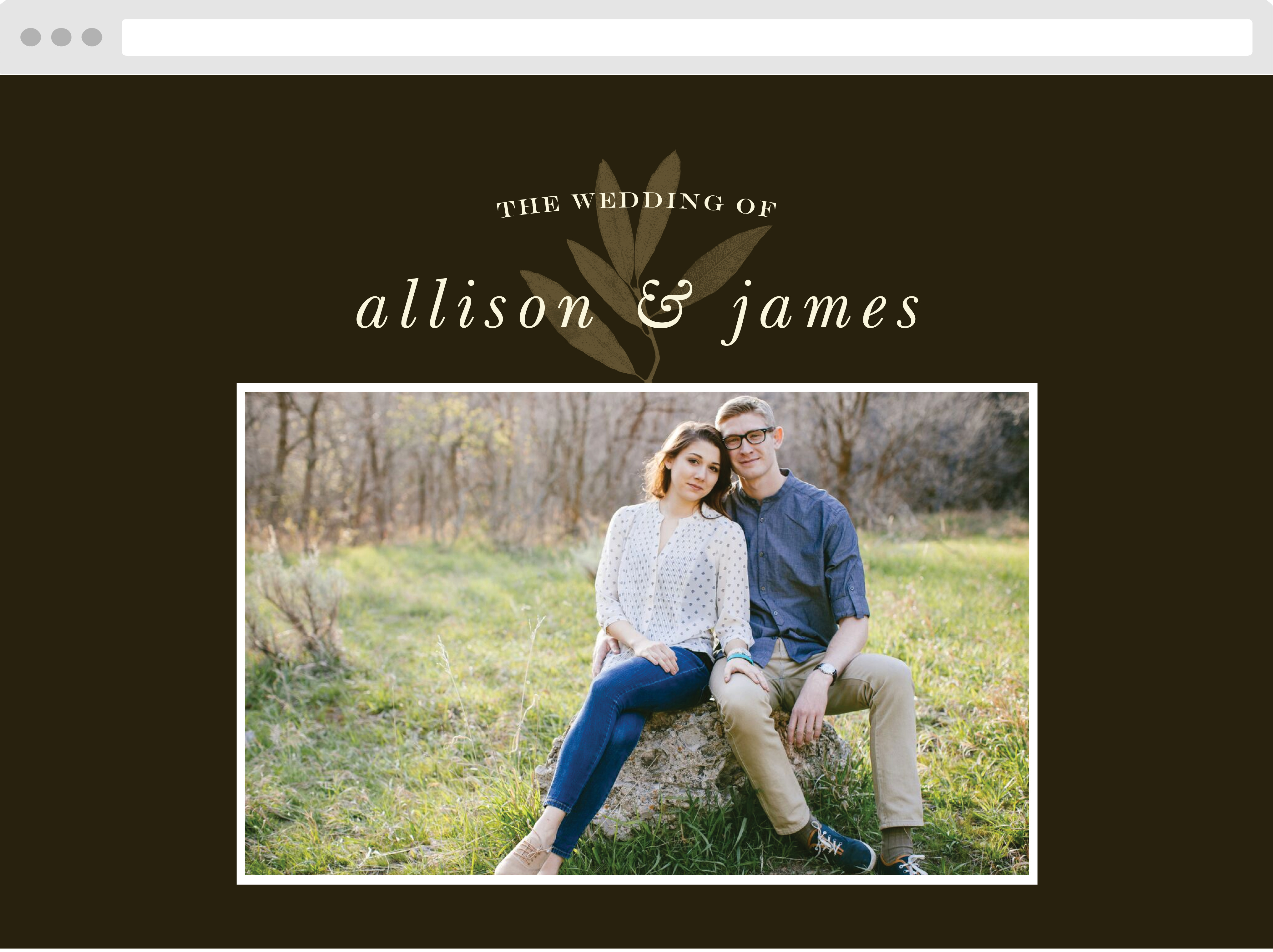 Pressed Leaf Wedding Website