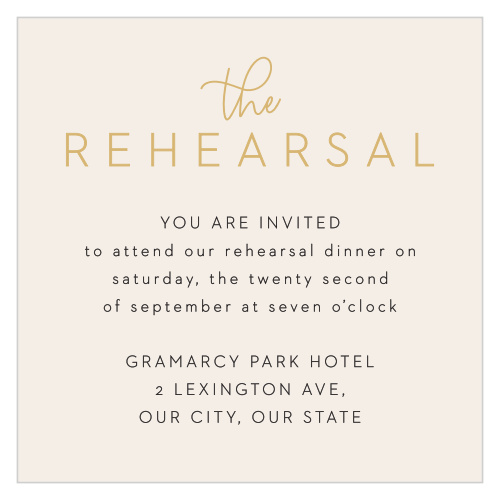 Make a magical impression with our Now & Forever Rehearsal Cards.