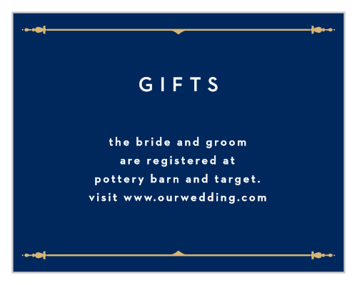 Ensure you start out married life with some great gifts using our Happily Ever After Registry Cards!