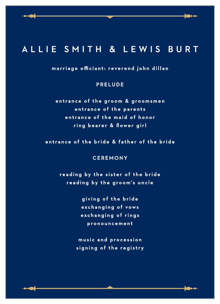 Happily Ever After Wedding Programs