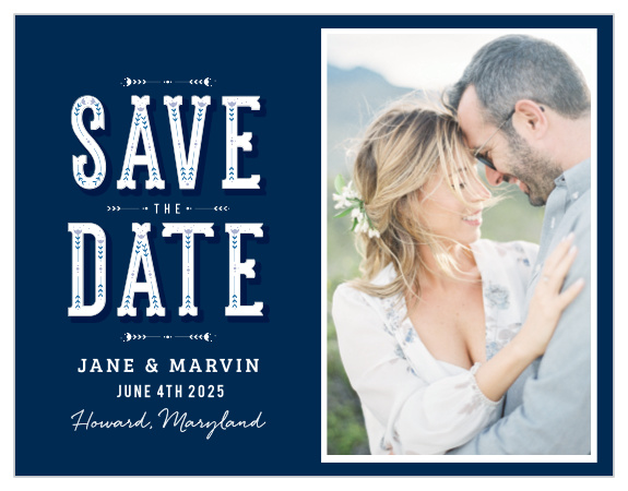 The Home Heart Save The Date magnet is a simple yet tasteful way to share your important information with your friends and family.
