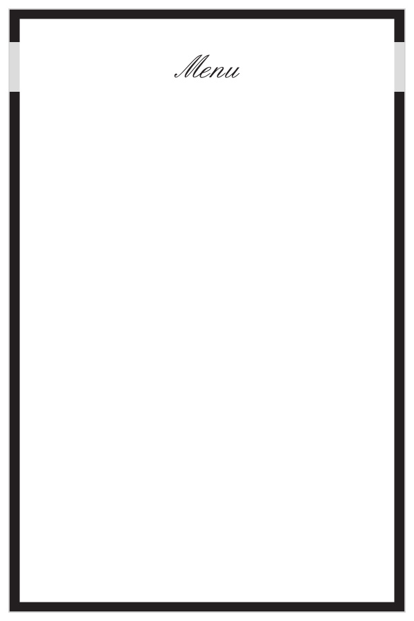 Impress your guests with the simple yet elegant look of our Forever Chic wedding menu.