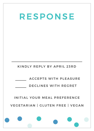 The Fiesta Banner Bar Mitzvah Response card allows you to get all of your guest's information with ease!