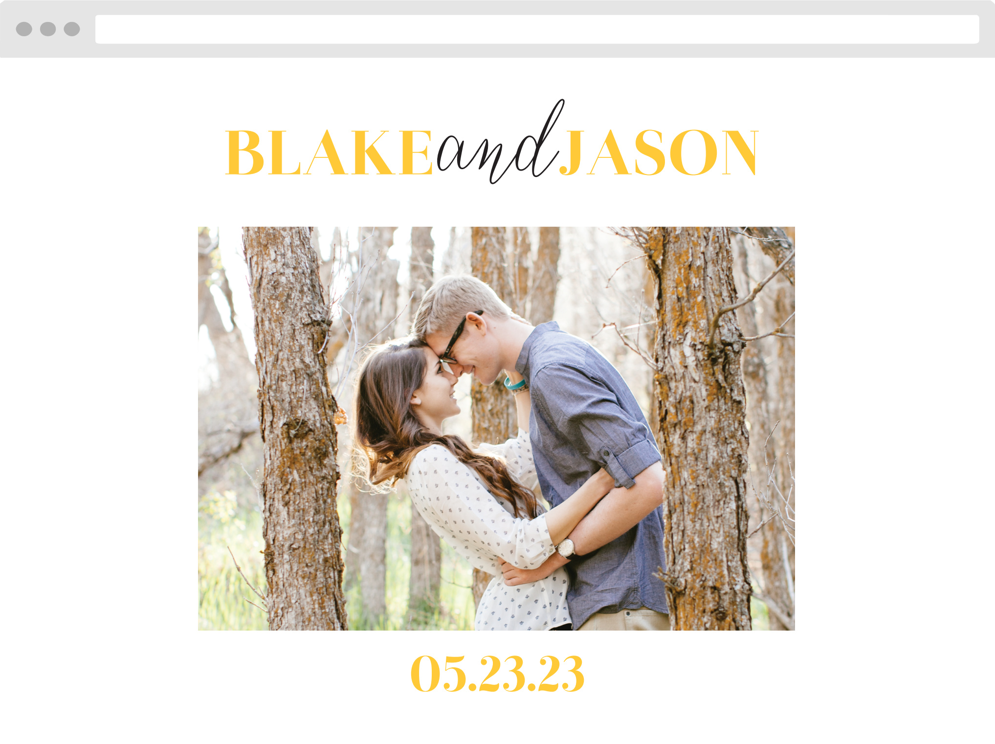 Bold Day Wedding Website