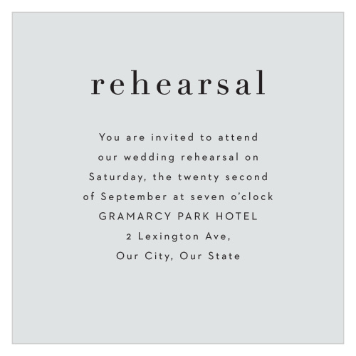 Bring family and friends together the night before with our Cascading Photo Rehearsal Cards to ensure your wedding with go smoothly!