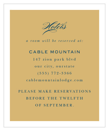 Ensure all of your out of town loved ones are comfortable and content in the upcoming days to your wedding with our Perfect Frame Accommodation Cards.