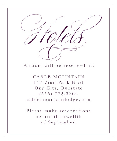 Many of your guests will travel a long distance to be at your big event, so make sure they know the best places to stay and how to travel to be at your wedding with the Scripted Love Accommodation Cards! 