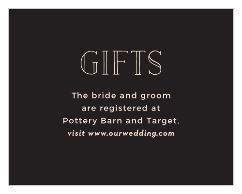 Our Photographic Love Registry Cards are an incredible way to tell your loved ones where to search for the perfect wedding gift.