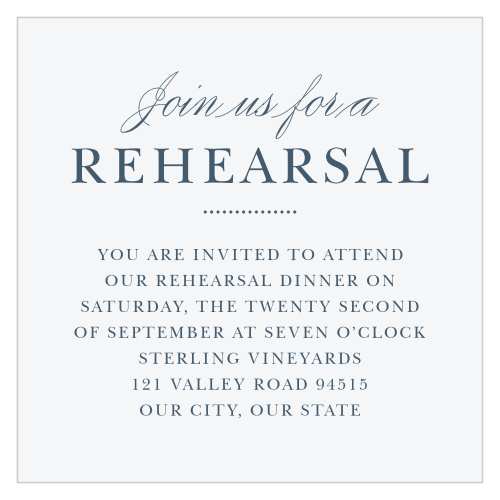 Customize the small, and versatile Buttoned Up Rehearsal Cards.