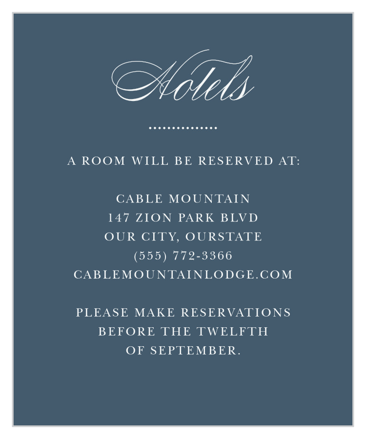 Buttoned Up Accommodation Cards