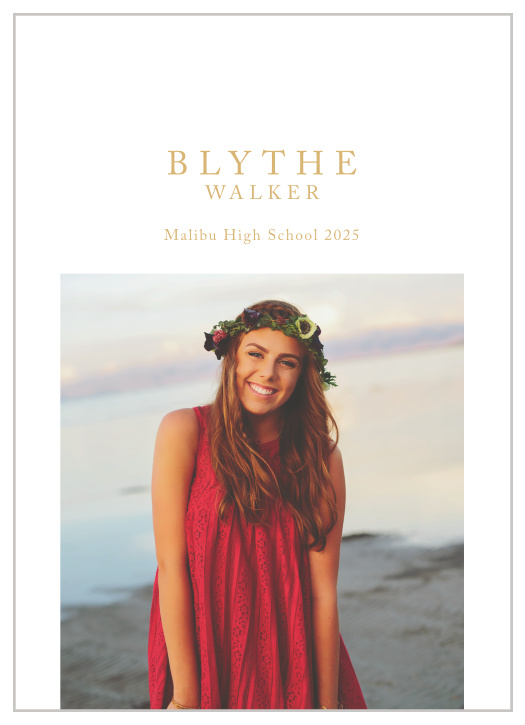 Broadcast your big achievement to family and friends with our Momentous Monogram Graduation Announcements.