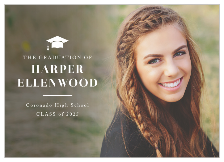 Our Commencement Cap Graduation Announcements are the perfect way to let your friends and family that you've finally reached this big milestone in your life!