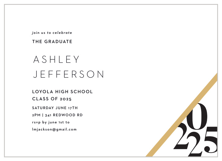 It’s time to celebrate your graduation! Invite your closest supporters to celebrate with you with our Corner Year Graduation Invitations.