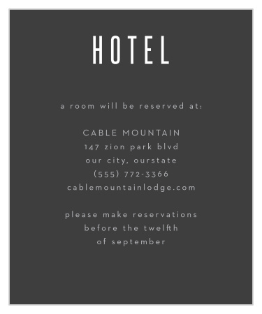 The Gilded Stroke Accommodation Cards a great example of minimalist design!