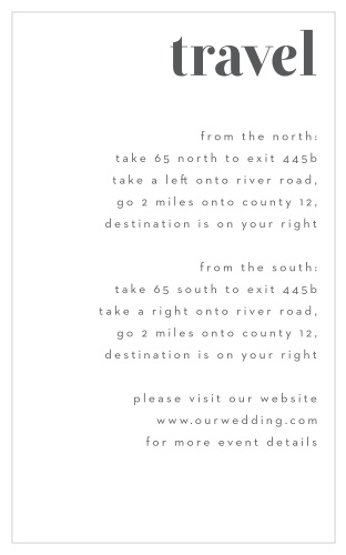 Provide every essential detail with the clean-cut, modern style of our Bold Date Direction Cards.