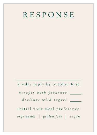 Give guests a simple way to respond to your wedding invitation by sending out our alluring Delicate Frame Response Cards.