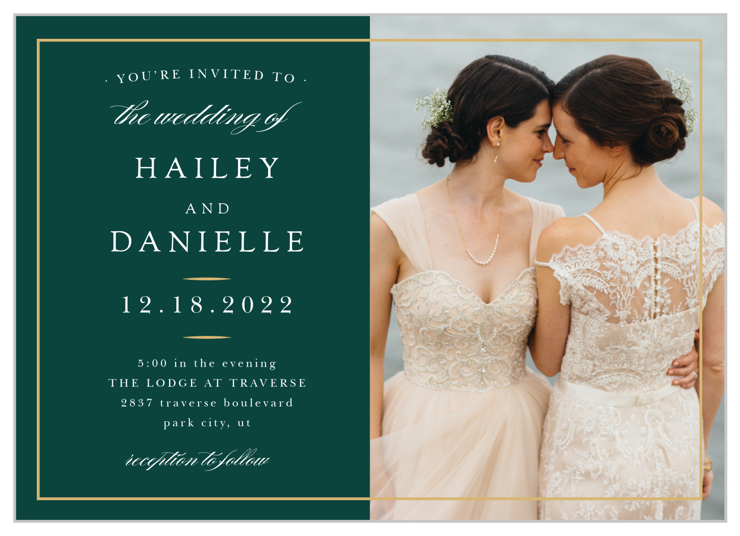 Delicate Frame Wedding Invitations