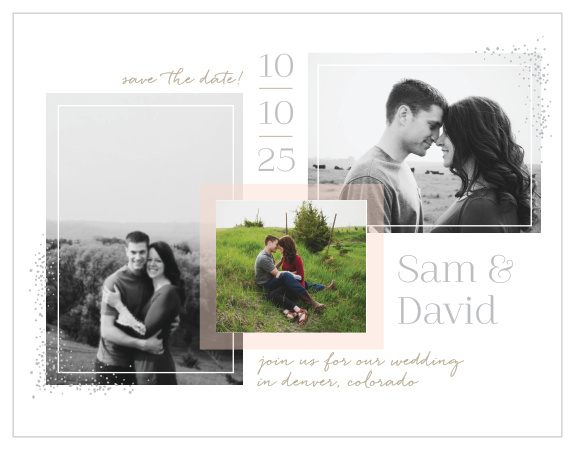 Our Modern Scrapbook Save-the-Date Magnets are elegant and beautiful!
