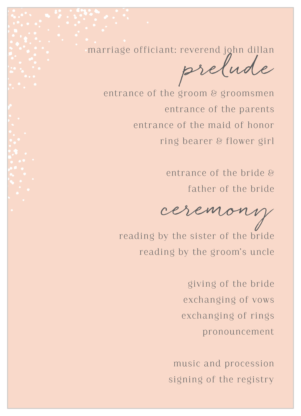 Modern Scrapbook Wedding Programs