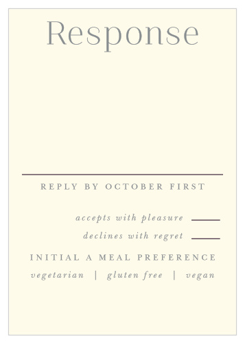You'll love the simple beauty of our Classic Elegance Response Cards.