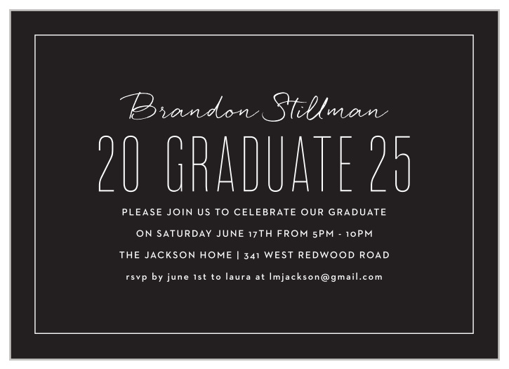 Gather your family and friends to join in on your big day with our Simple Year Graduation Invitations.